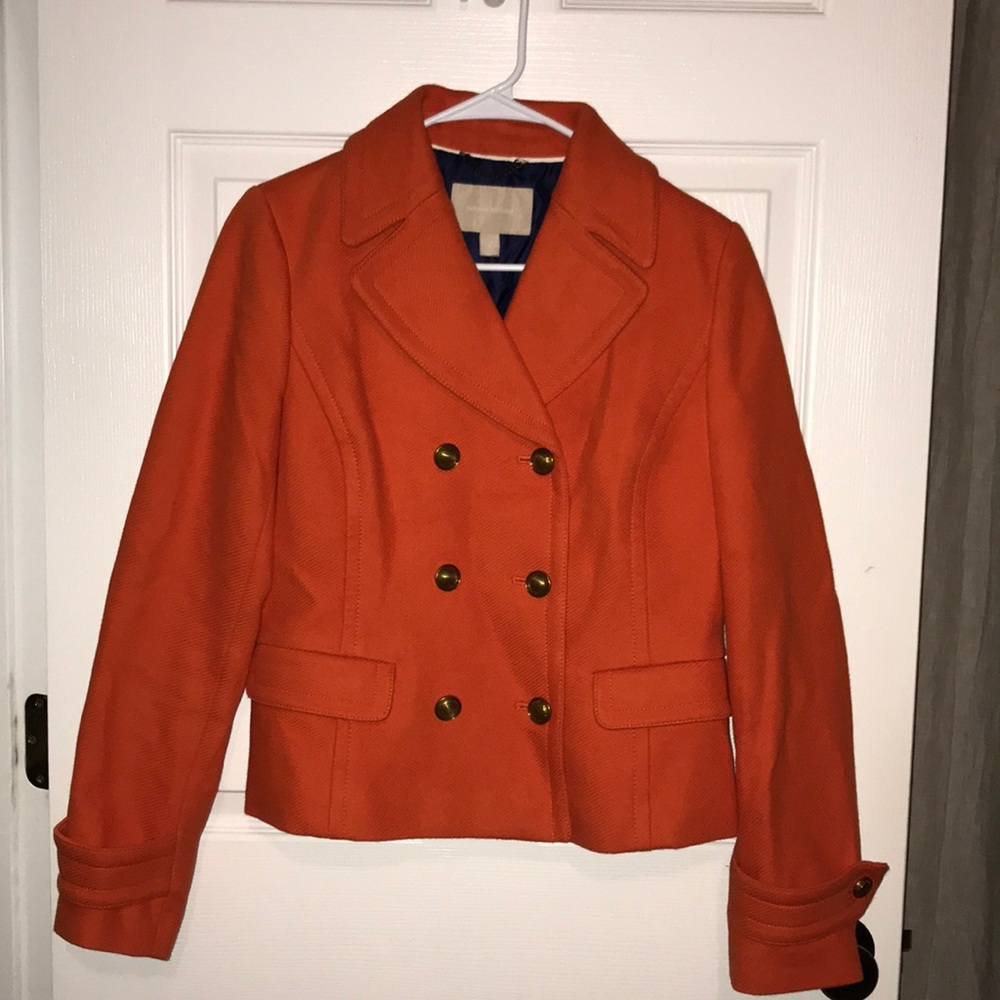 Banana Republic Orange Peacoat Jacket